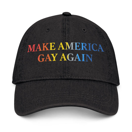 🧢🌈 Make America Gay Again PRIDE Denim Hat