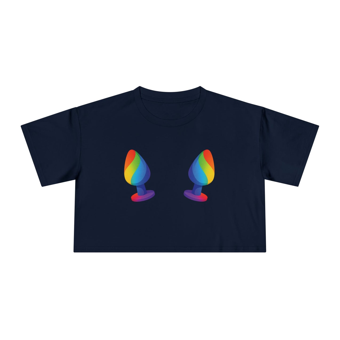 🍑🌈  Plugged & Proud Women’s Crop Ta-Ta Tee