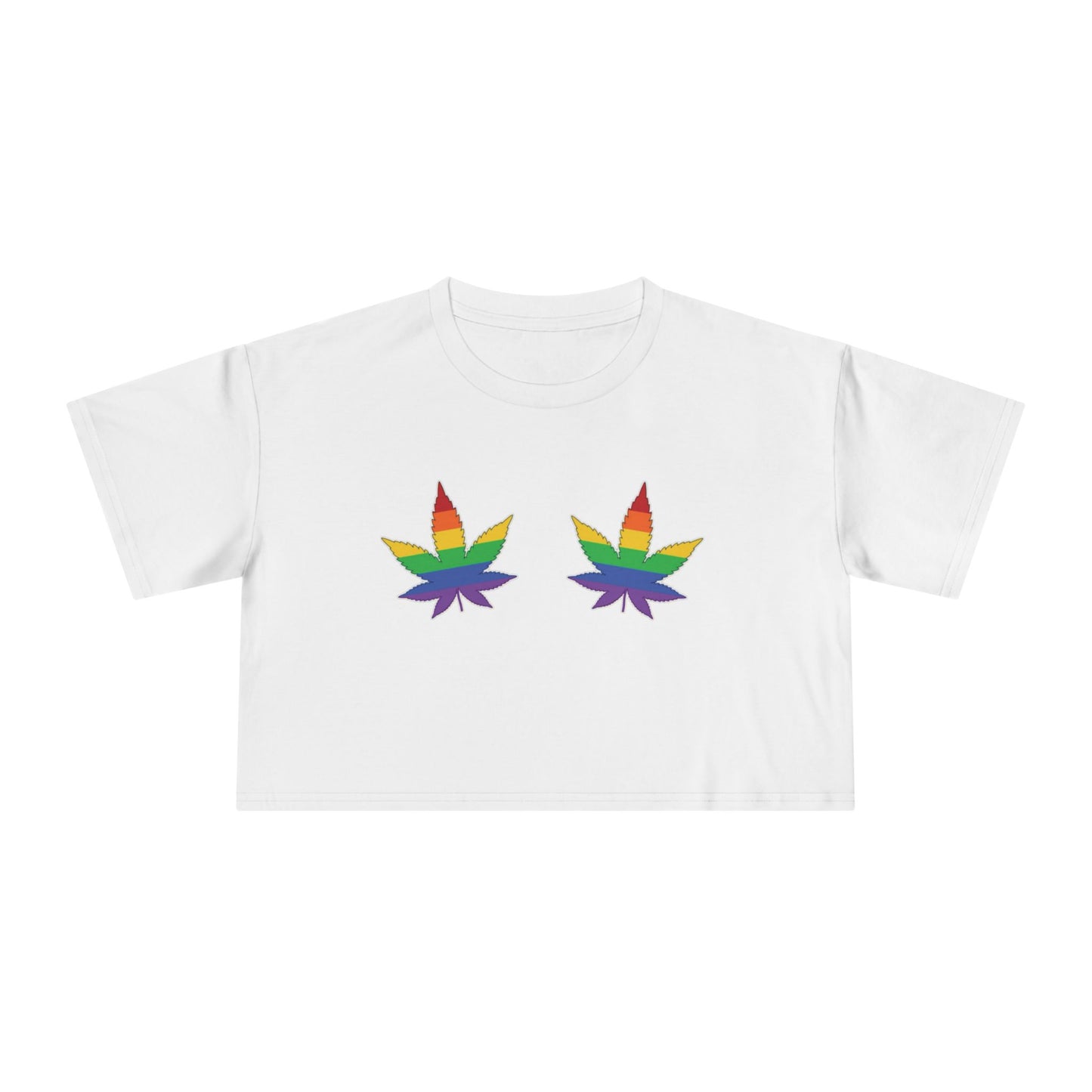 🍃🌈 High on Pride Women’s Crop Ta-Ta Tee