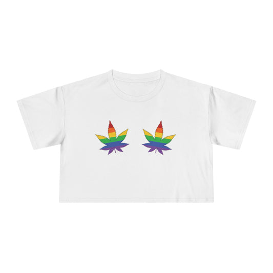 🍃🌈 High on Pride Women’s Crop Ta-Ta Tee
