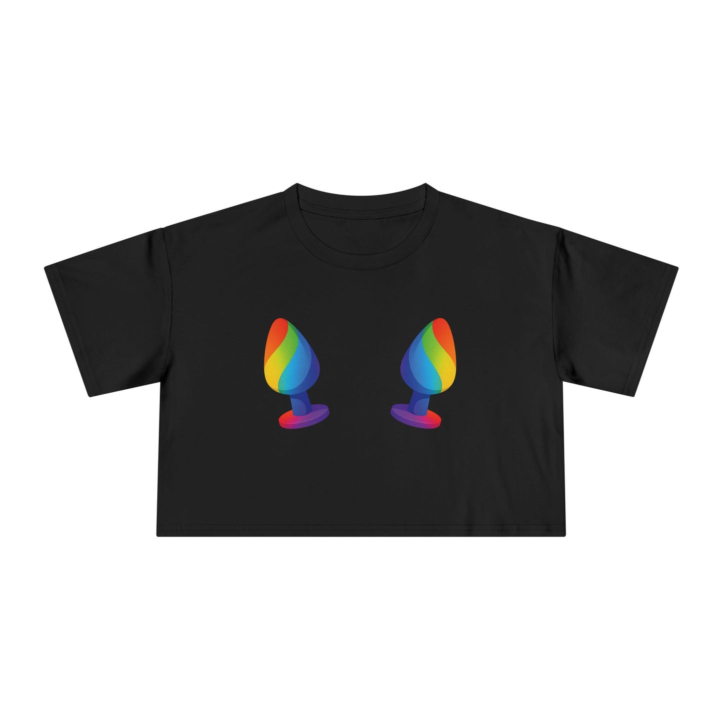 🍑🌈  Plugged & Proud Women’s Crop Ta-Ta Tee
