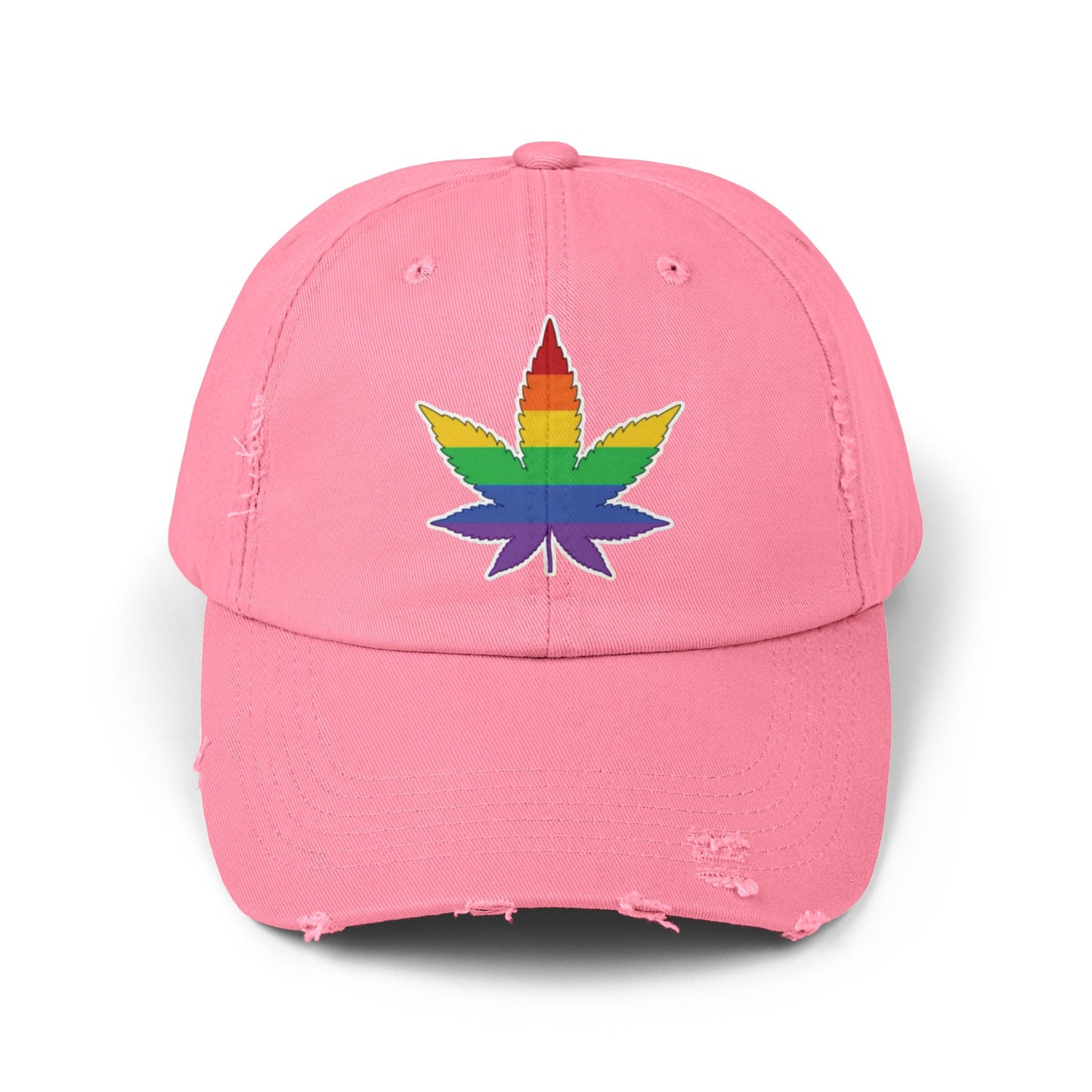 🧢🌈 High on PRIDE Unisex Distressed Cap