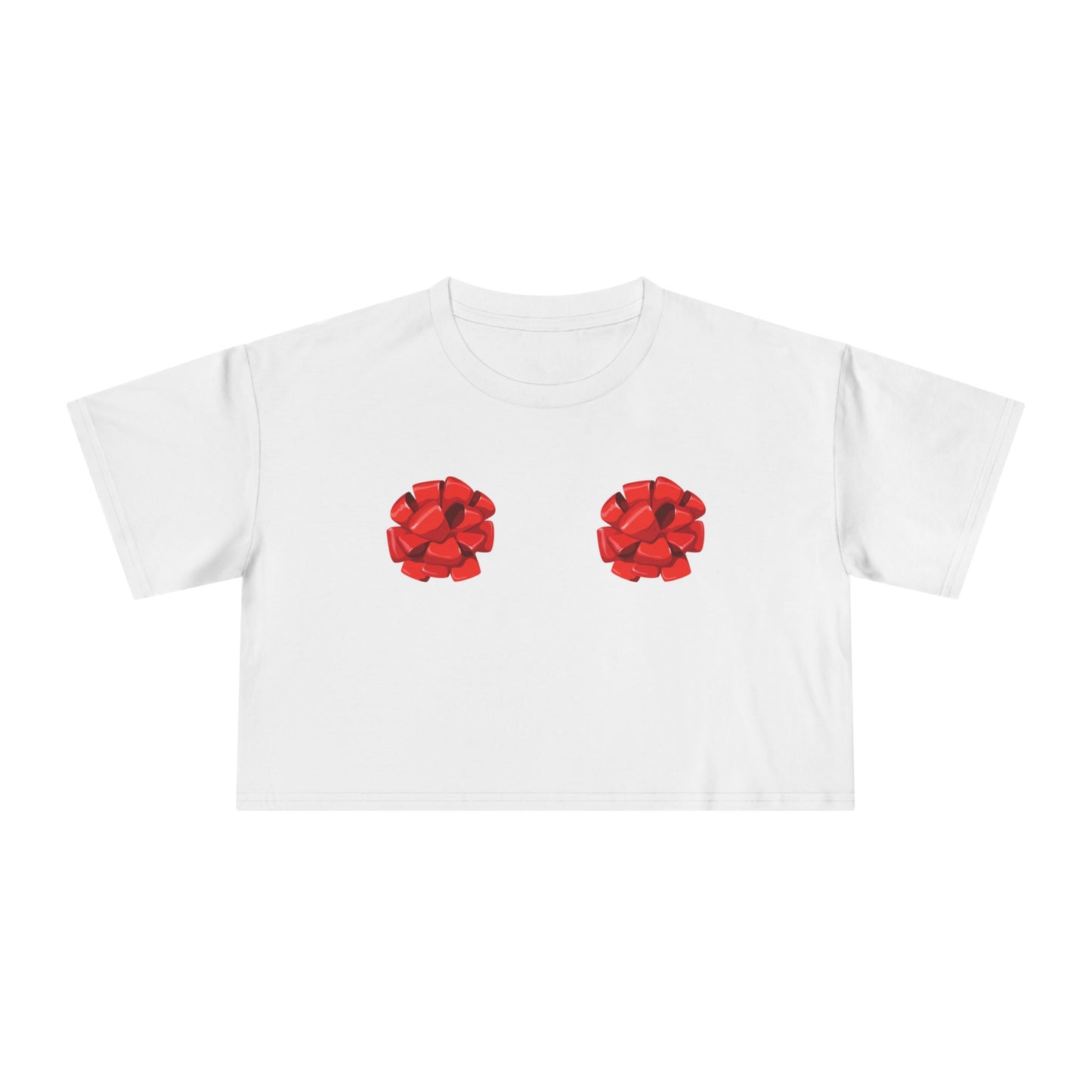 🎀 Bows Before Bros Holiday Women’s Crop Ta-Ta Tee