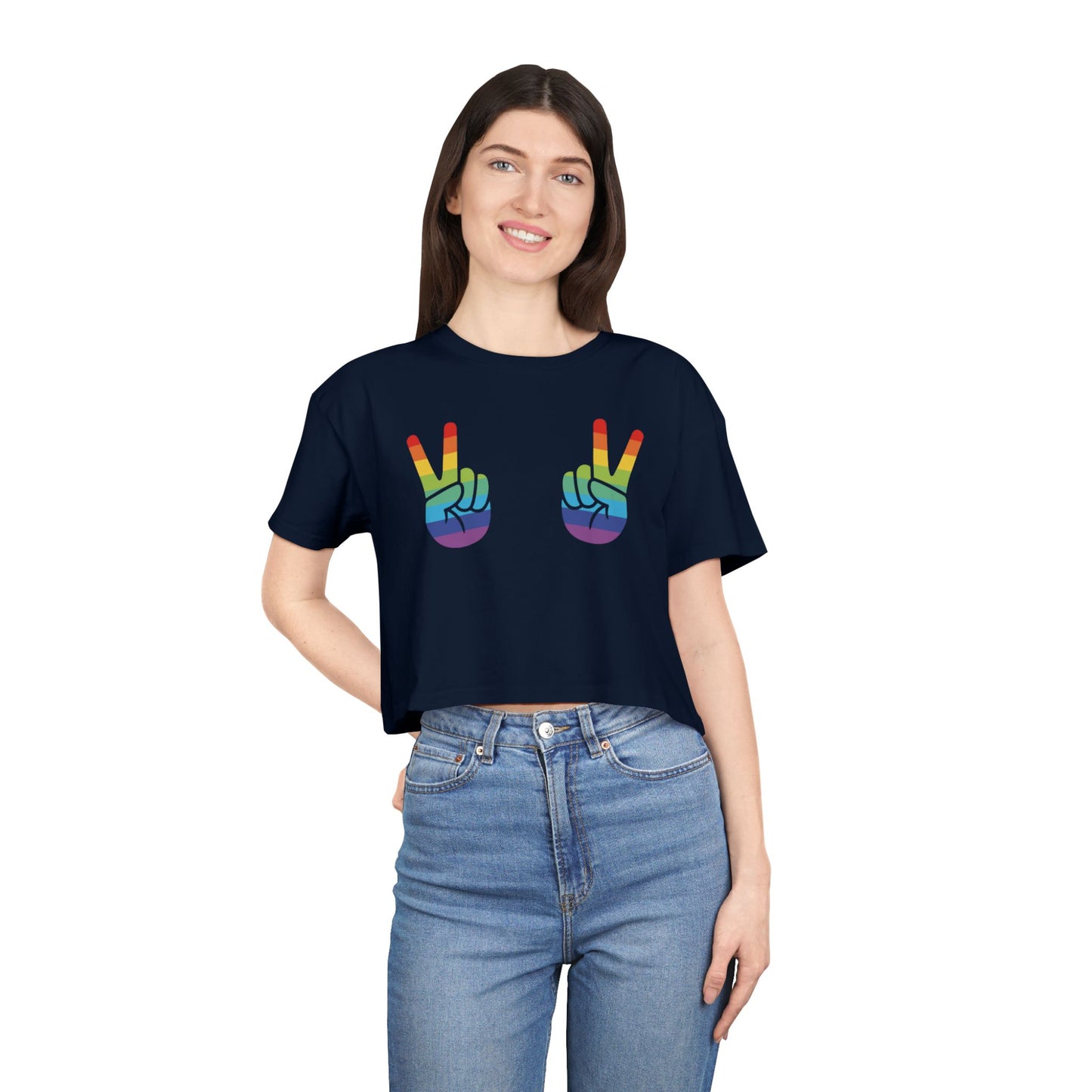 ✌️🌈 V Is for Visibility Women’s Crop Ta-Ta Tee