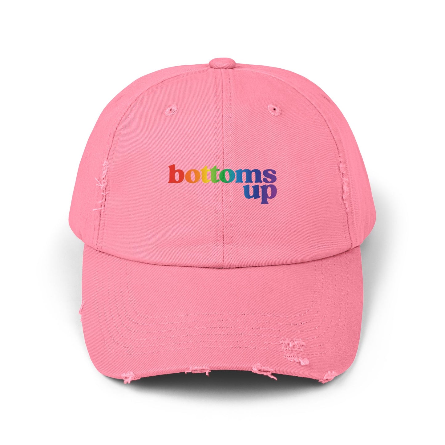 🧢🌈 Bottoms Up, Beeyotches PRIDE Unisex Distressed Cap