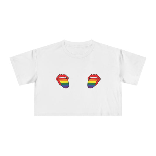 🌈👅Taste the Gay Agenda PRIDE Crop Ta-Ta Tee