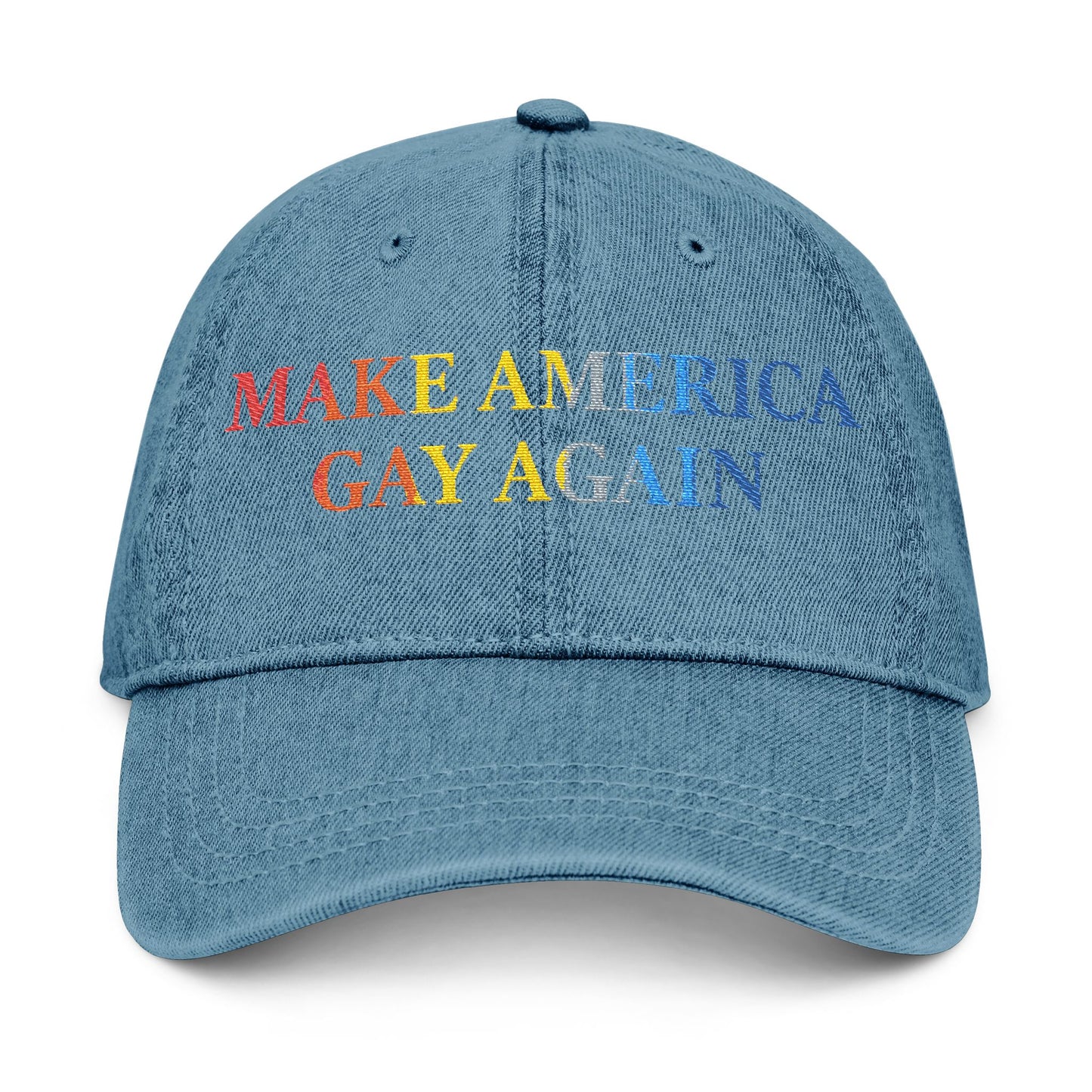 🧢🌈 Make America Gay Again PRIDE Denim Hat