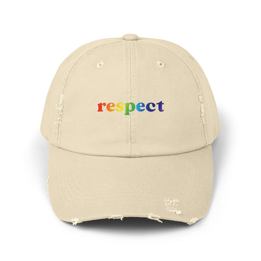 🧢🌈 Put Some Respect on It PRIDE Unisex Distressed Cap
