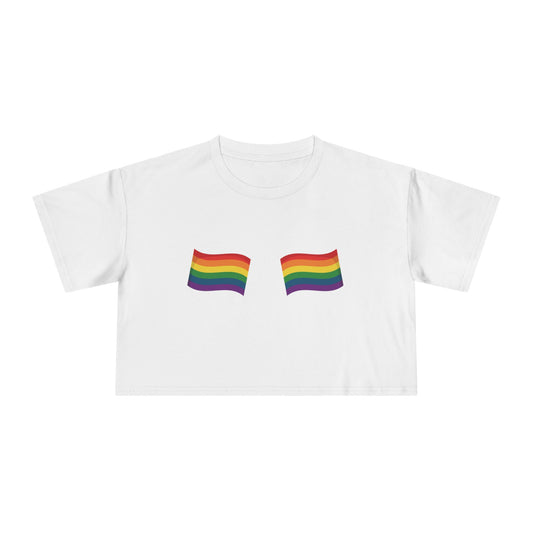 🏳️‍🌈 Catch Me Waving PRIDE Crop Ta-Ta Tee