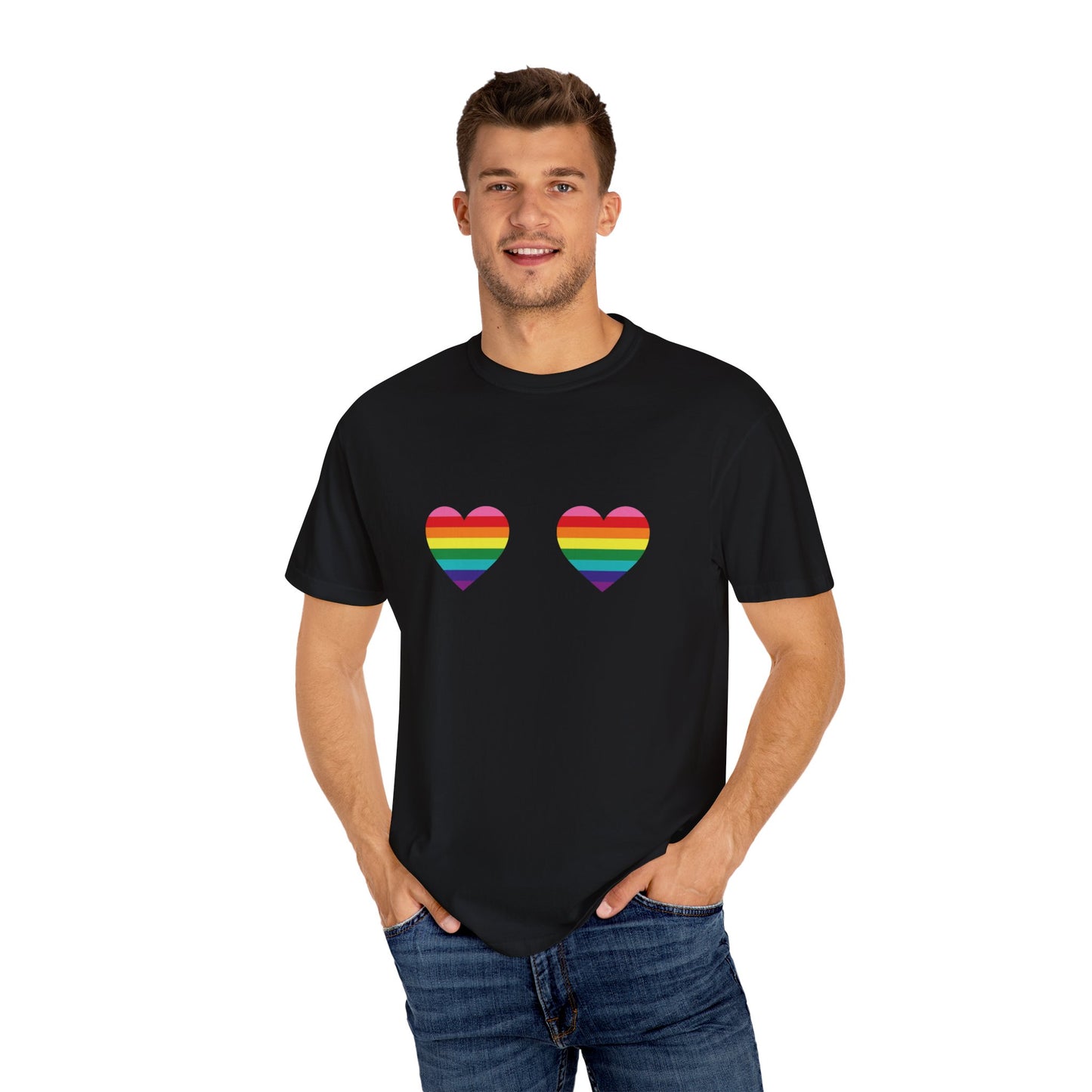 🌈💖 Love Looks Like This PRIDE Unisex Garment-Dyed Ta-Ta T-Shirt