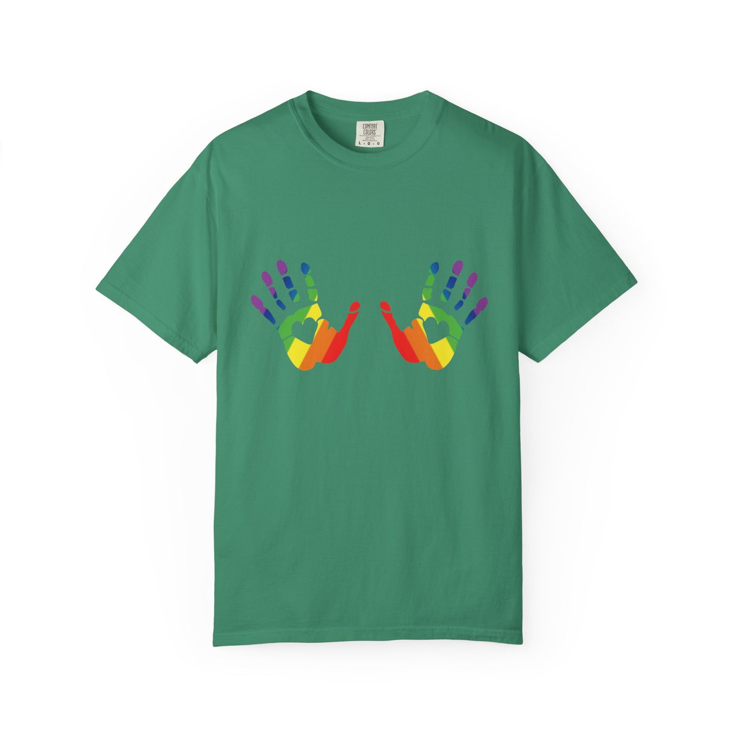 🌈🙌 Hands On Equality PRIDE Unisex Garment-Dyed Ta-Ta T-Shirt