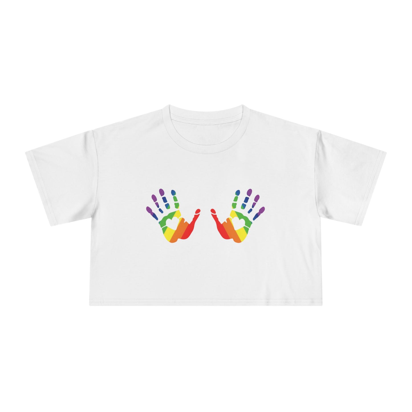 🌈 🙌Hands On Equality PRIDE Crop Ta-Ta Tee