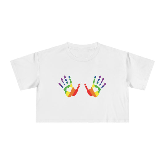 🌈 🙌Hands On Equality PRIDE Crop Ta-Ta Tee