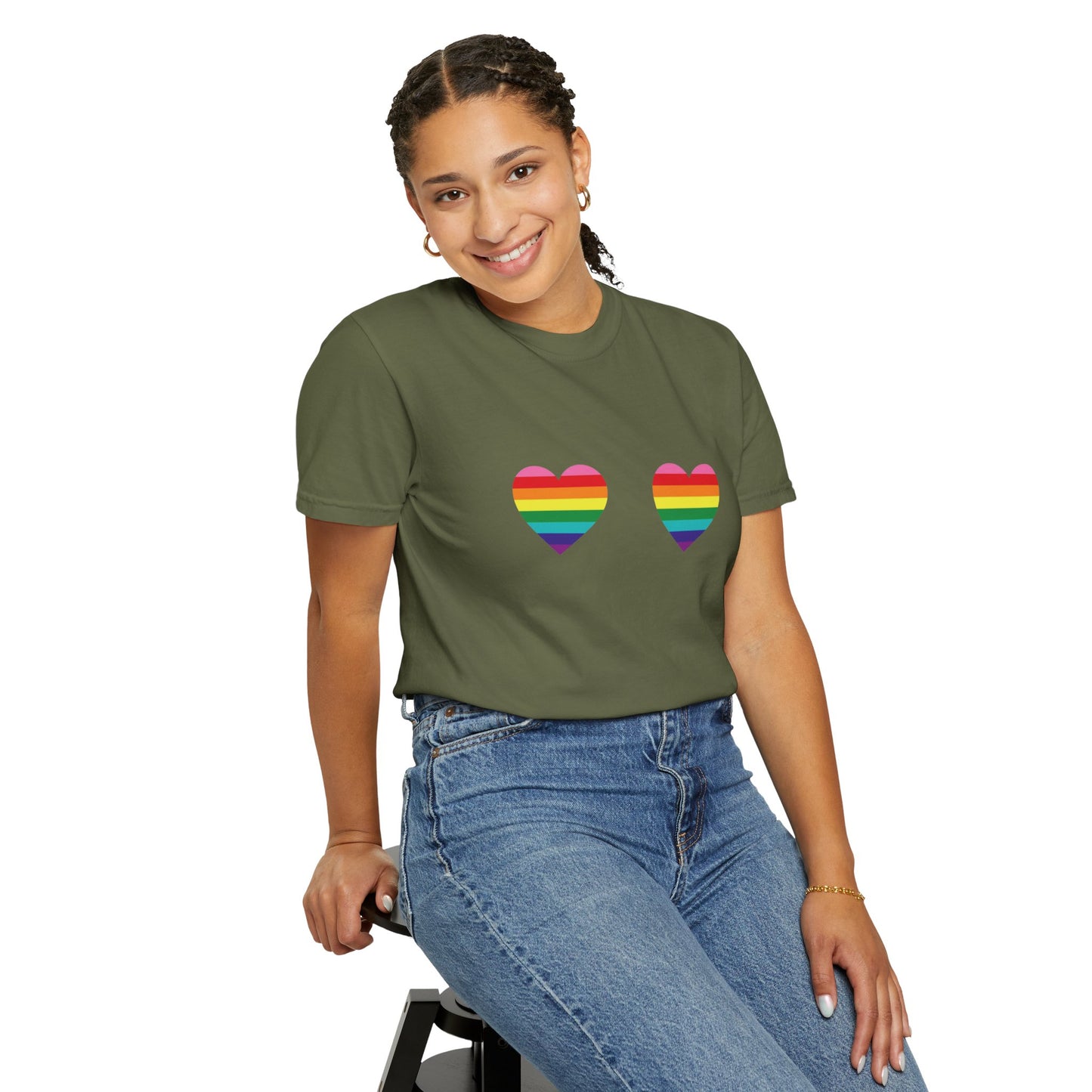🌈💖 Love Looks Like This PRIDE Unisex Garment-Dyed Ta-Ta T-Shirt