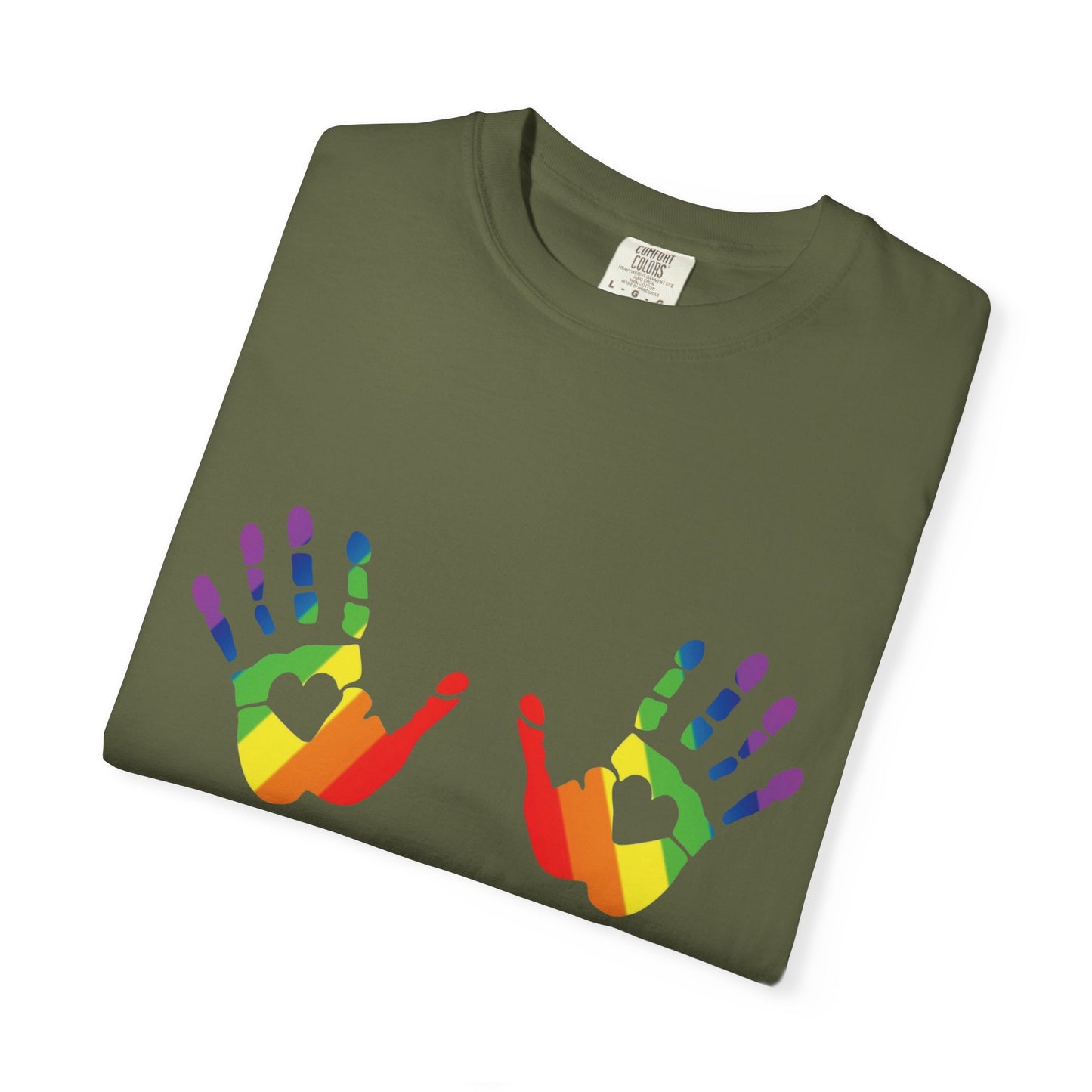 🌈🙌 Hands On Equality PRIDE Unisex Garment-Dyed Ta-Ta T-Shirt