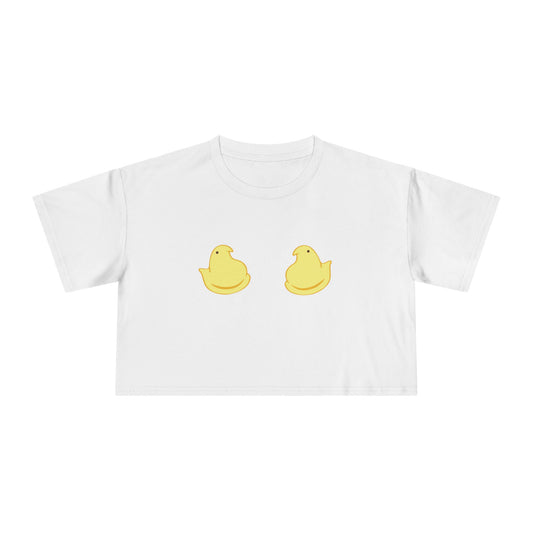 🐥 Zero Clucks Given Women’s Crop Ta-Ta Tee